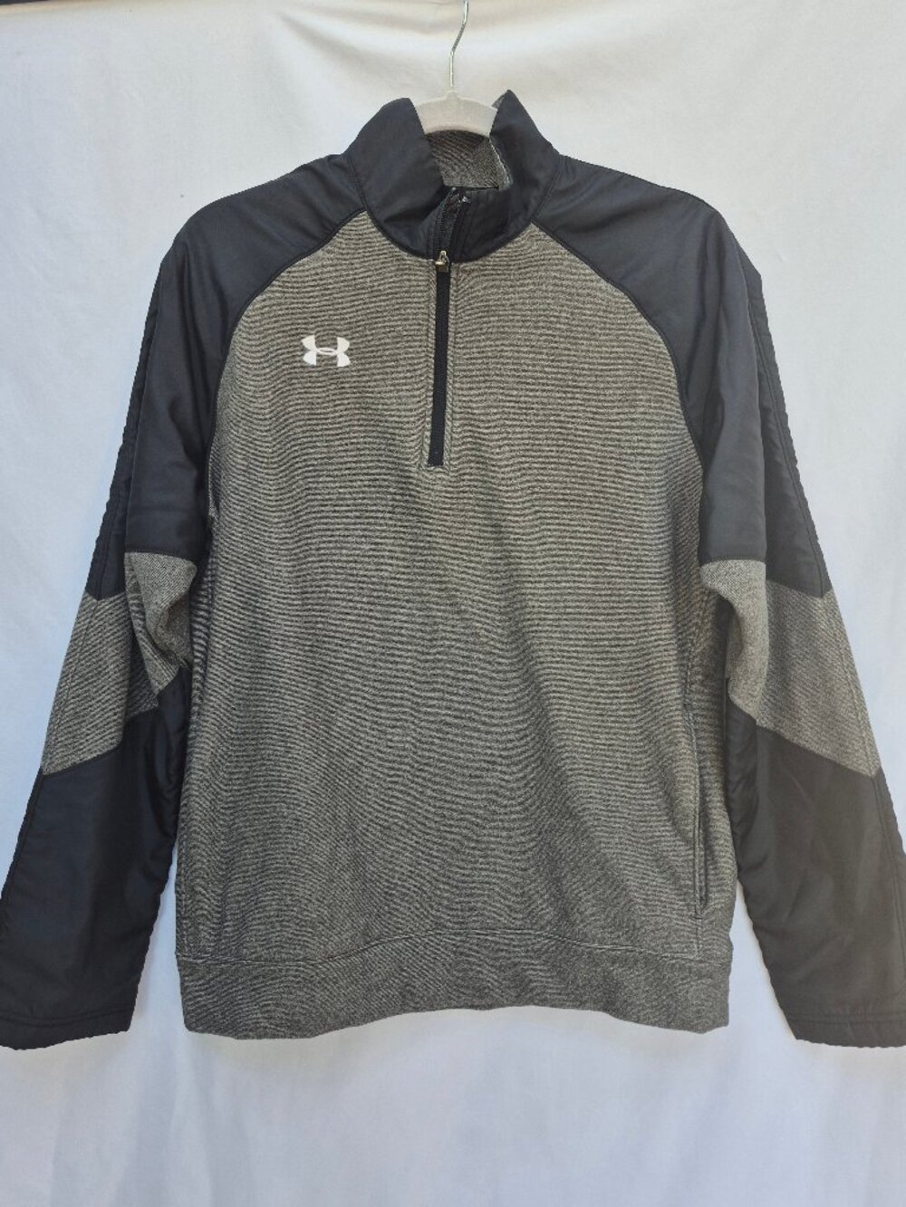 UNDER ARMOUR ColdGear Men's Gray Black 1/4 Zip Pullover Jacket Sweatshirt Size S